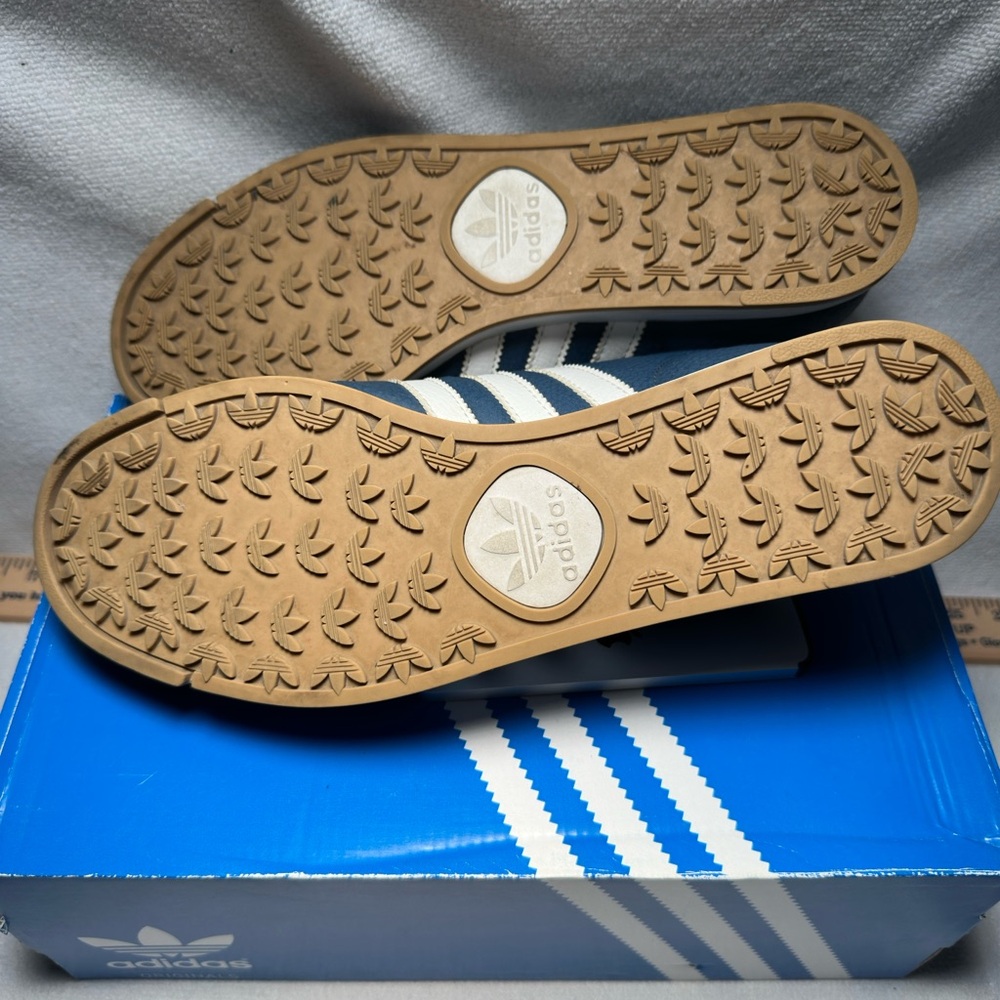 Adidas Men's Navy and White Samoa Sneakers - Picture 2 of 3